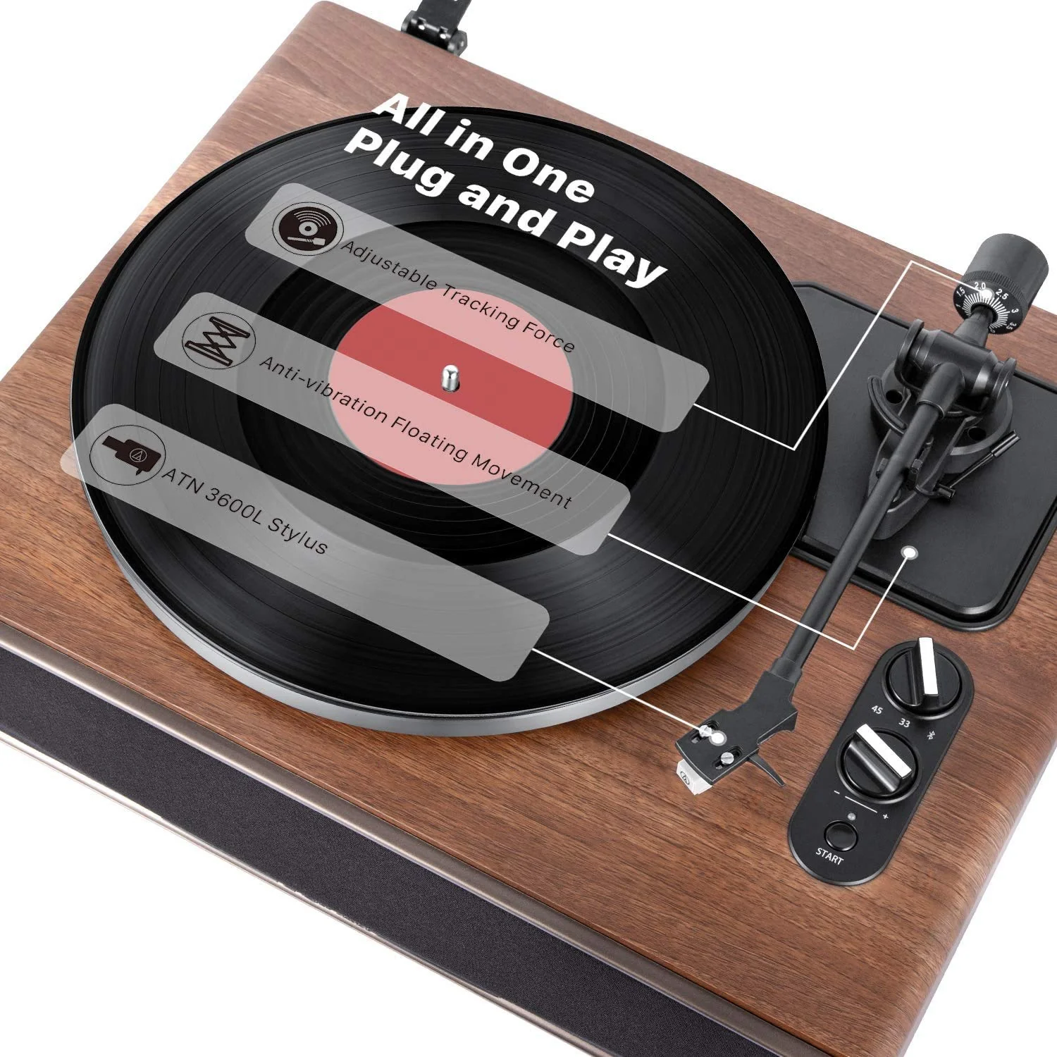 1byone Hi-Fi Belt Drive Turntable - John Pierce Auto Care