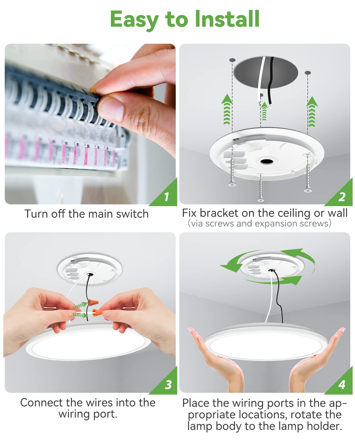 zemty 6Pack 12 Inch LED Flush Mount Ceiling Light, Super Slim 28W 3200lm - John Pierce Auto Care