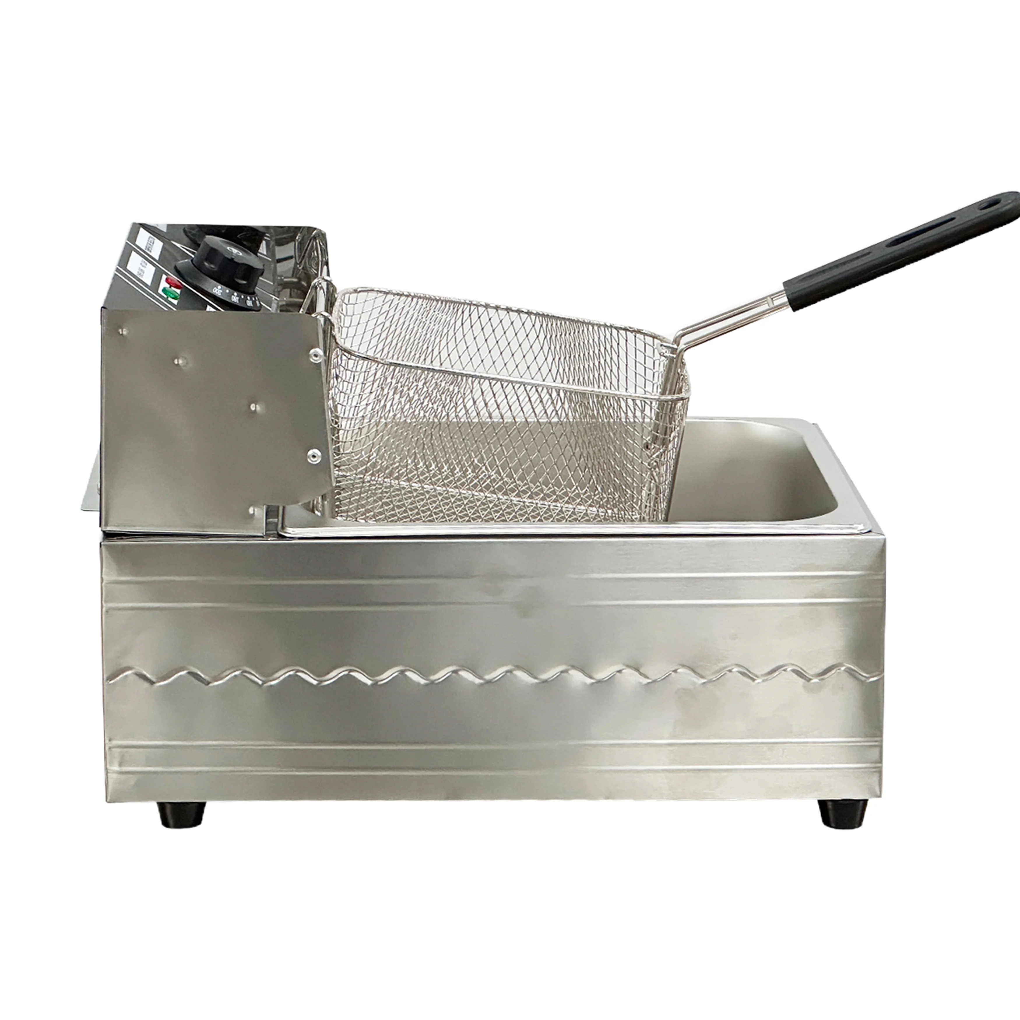 1600W Electric Deep Fryer, Stainless Steel Countertop Fryer Large Capacity, Thickening Multi functional Fryer Commercial Single chamber 2.5 Gallon - John Pierce Auto Care