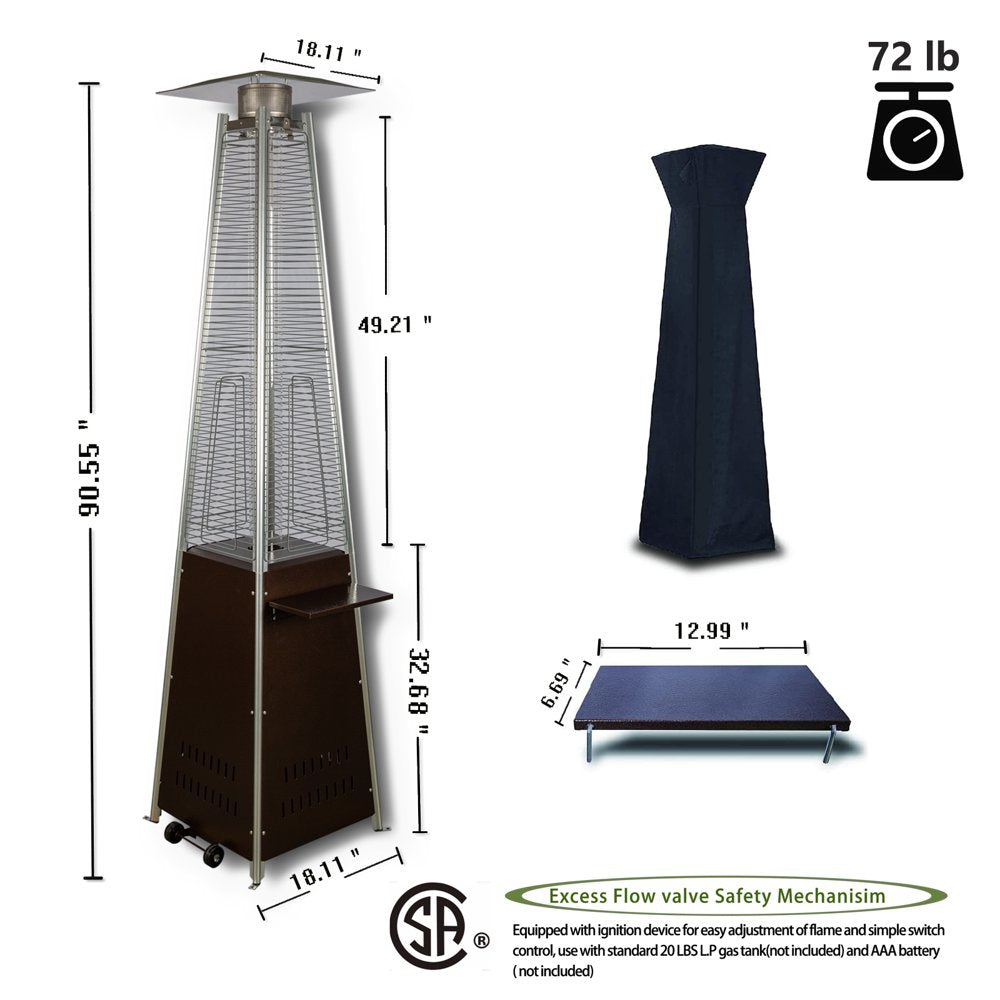 NAVINE 48,000 Btu Outdoor Propane Heater with Detachable Table - John Pierce Auto Care