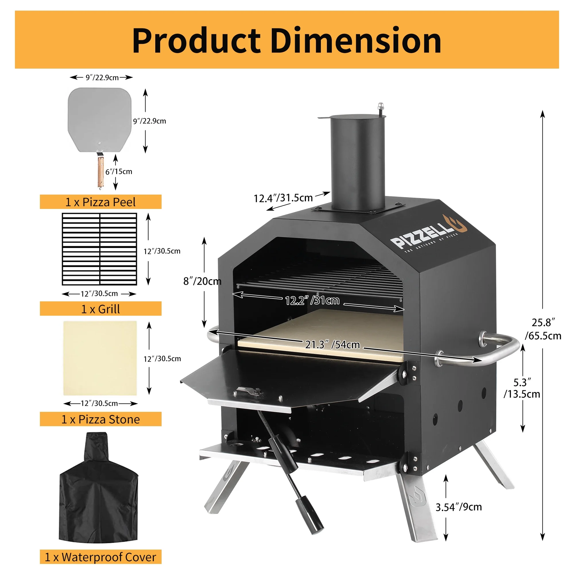 Outdoor Wood-Burning 2-Pizza Capacity Pizza Oven with Peel - John Pierce Auto Care