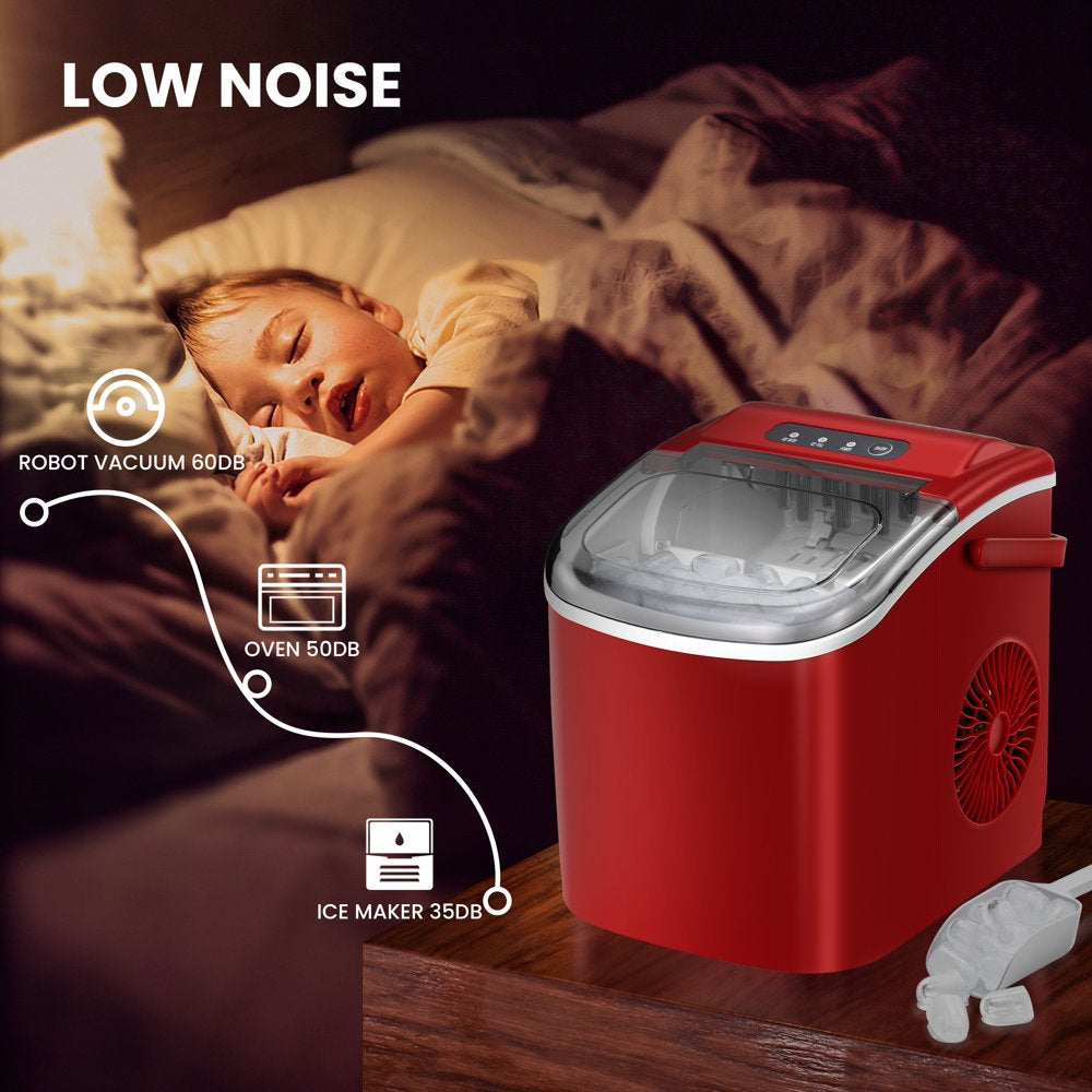 KISSAIR Portable Countertop Ice Maker Machine, 26Lbs\/24H, 9 Ice Cubes Ready in 6 Mins - John Pierce Auto Care