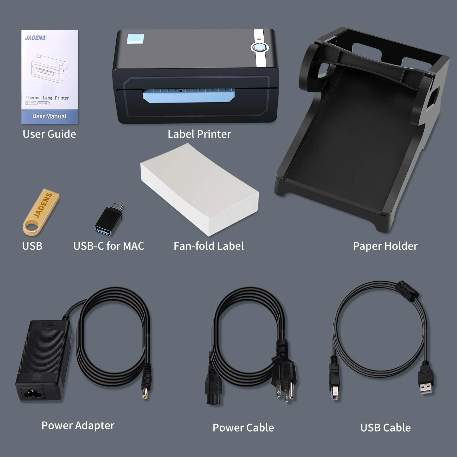 JADENS Bluetooth Thermal Shipping Label Printer - John Pierce Auto Care
