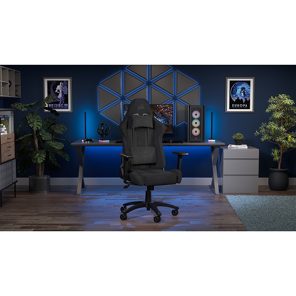 CORSAIR TC100 Fabric Gaming Chair, Black - John Pierce Auto Care