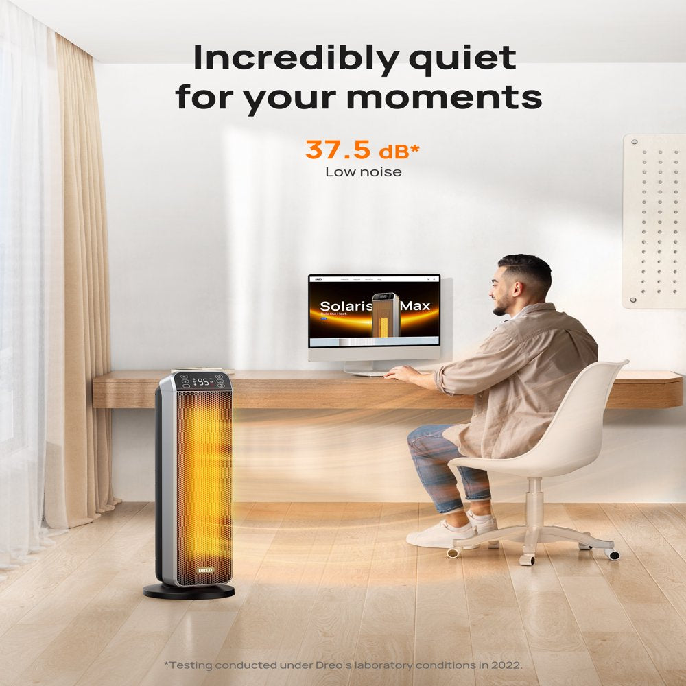 Dreo Electric Space Heater, 24\u0026quot; 11ft\/s Fast Quiet Heating with Remote, 3 Modes - John Pierce Auto Care