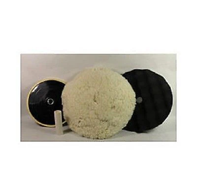 Buffing Pad Kit 8'' Wool pad - 8'' Foam pad - Backing Plate - John Pierce Auto Care