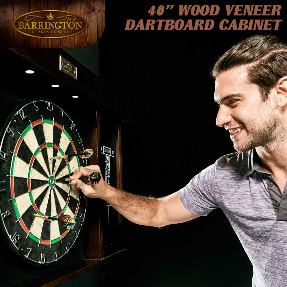Barrington 40 Inch Dartboard Cabinet with LED Lights, 40 Inch X 4.375 Inch X 24.625 Inch - John Pierce Auto Care