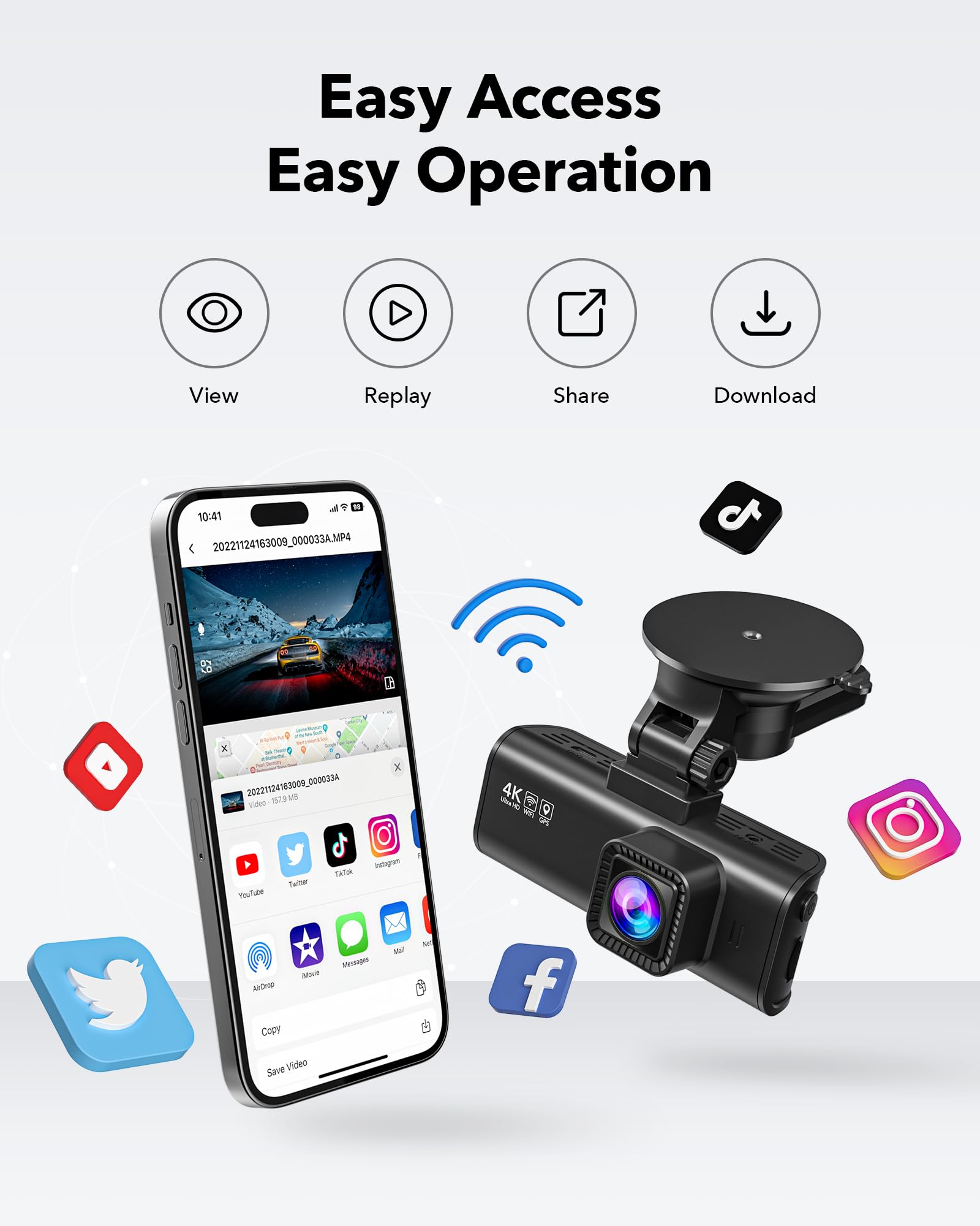 REDTIGER Dash Cam Front Rear, 4K\/2.5K Full HD Dash Camera for Cars - John Pierce Auto Care