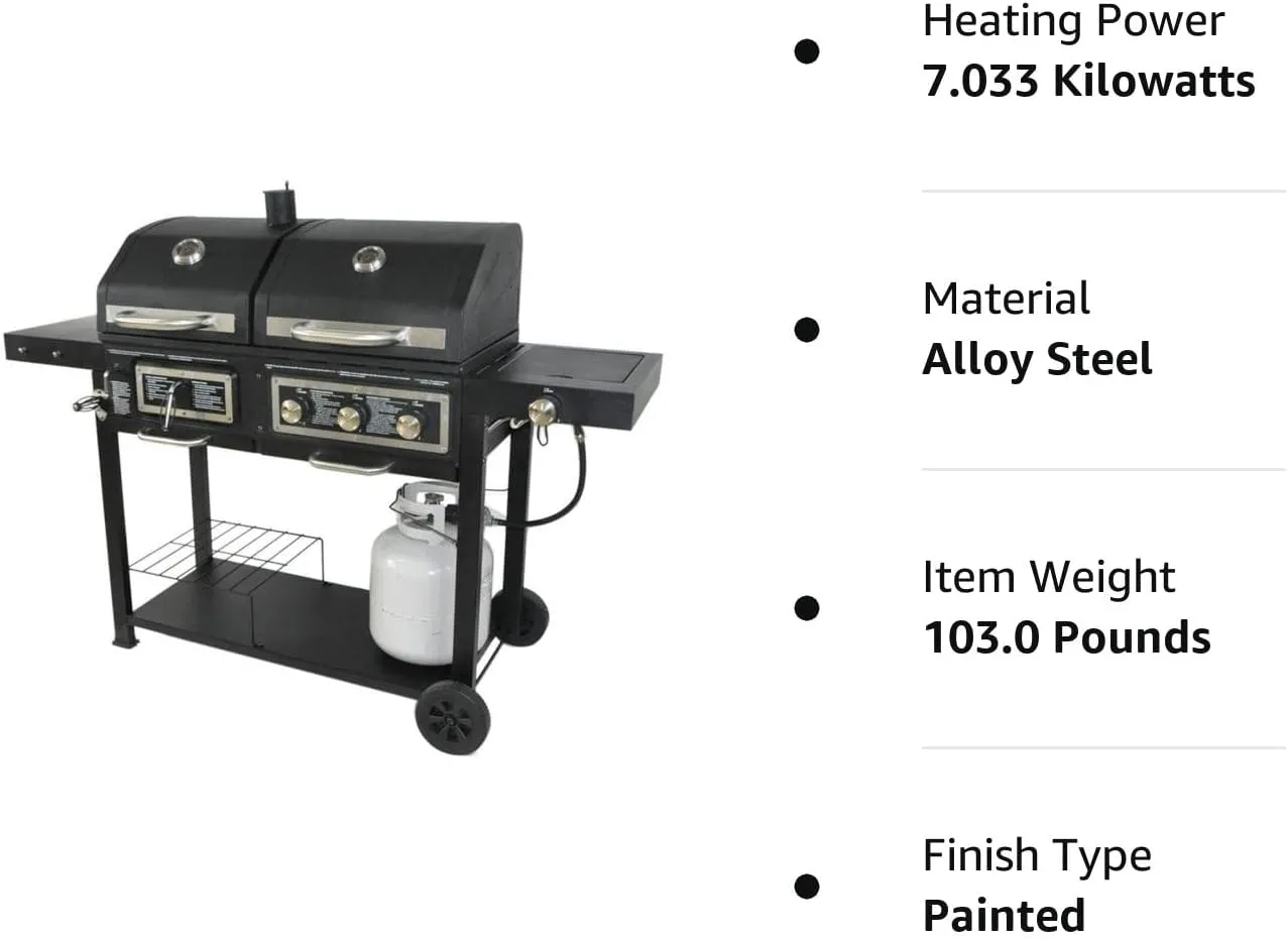Dual Fuel Combination Charcoal\/Gas Grill - John Pierce Auto Care