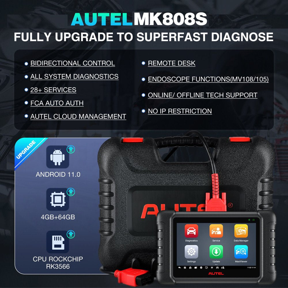 Autel Scanner Maxicom MK808S Car Diagnostic Scan Tool - John Pierce Auto Care