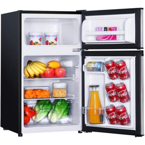 Mini Fridge with Freezer, 3.1 Cu.Ft Small Refrigerator, Compact Refrigerator with LED Light - John Pierce Auto Care