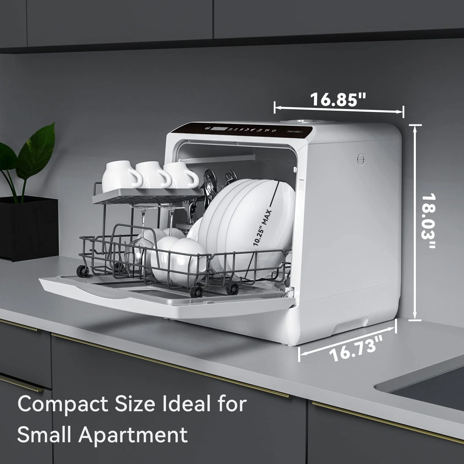 Hermitlux Countertop Dishwasher, 5L Tank - John Pierce Auto Care