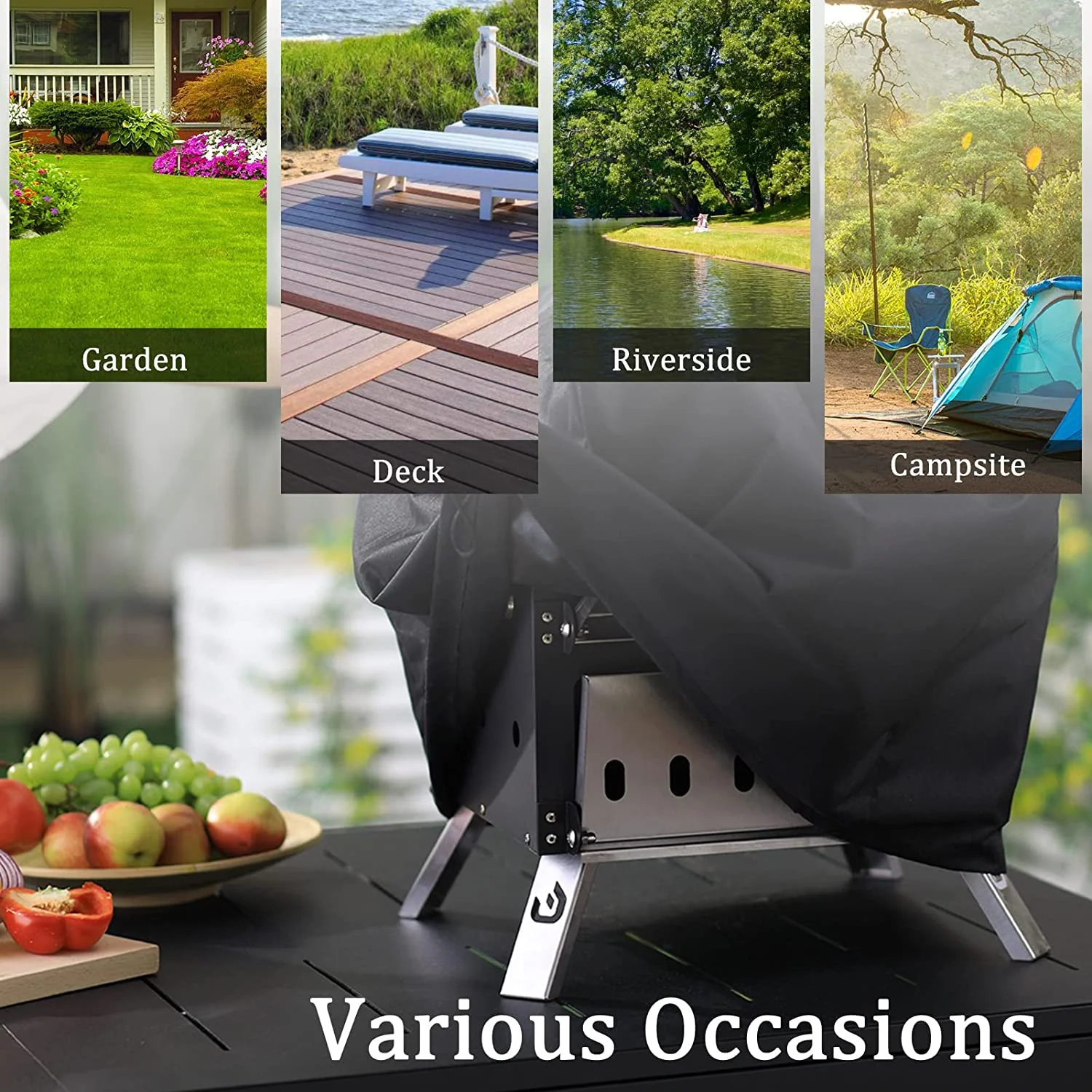Portable Outdoor Wood-Fired 2-Layer Pizza Oven with Accessories - John Pierce Auto Care