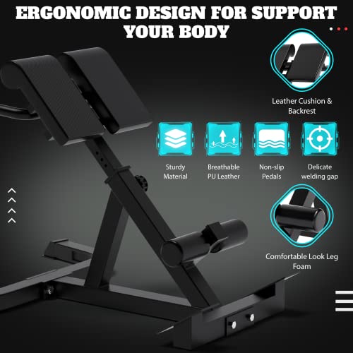 Loupusuo Roman Chair, Back Extension Bench, Multi Functional Ab Bench, Leg Strength Trainer - John Pierce Auto Care