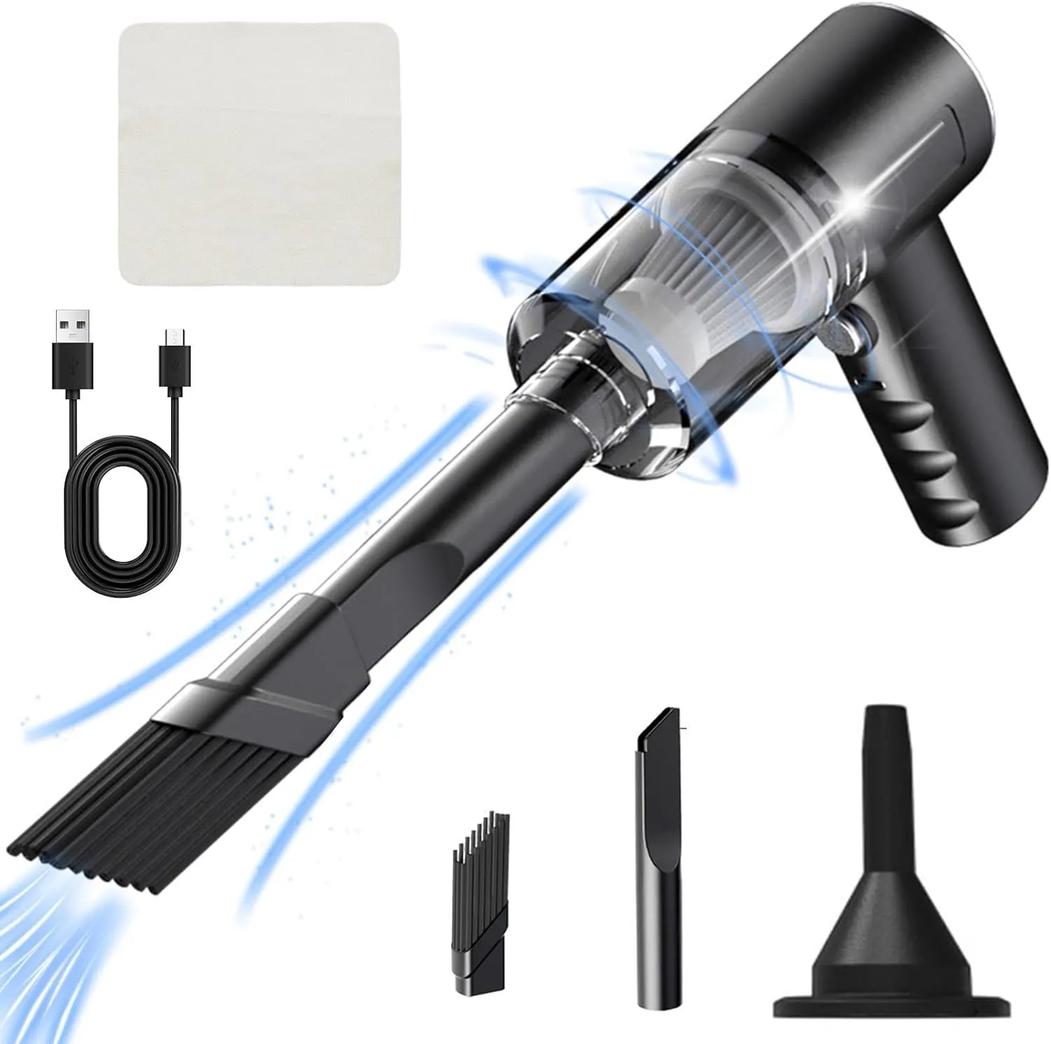 Handheld Car Vacuum 120w Powerful, portable car vacuum with cleaning cloth - John Pierce Auto Care