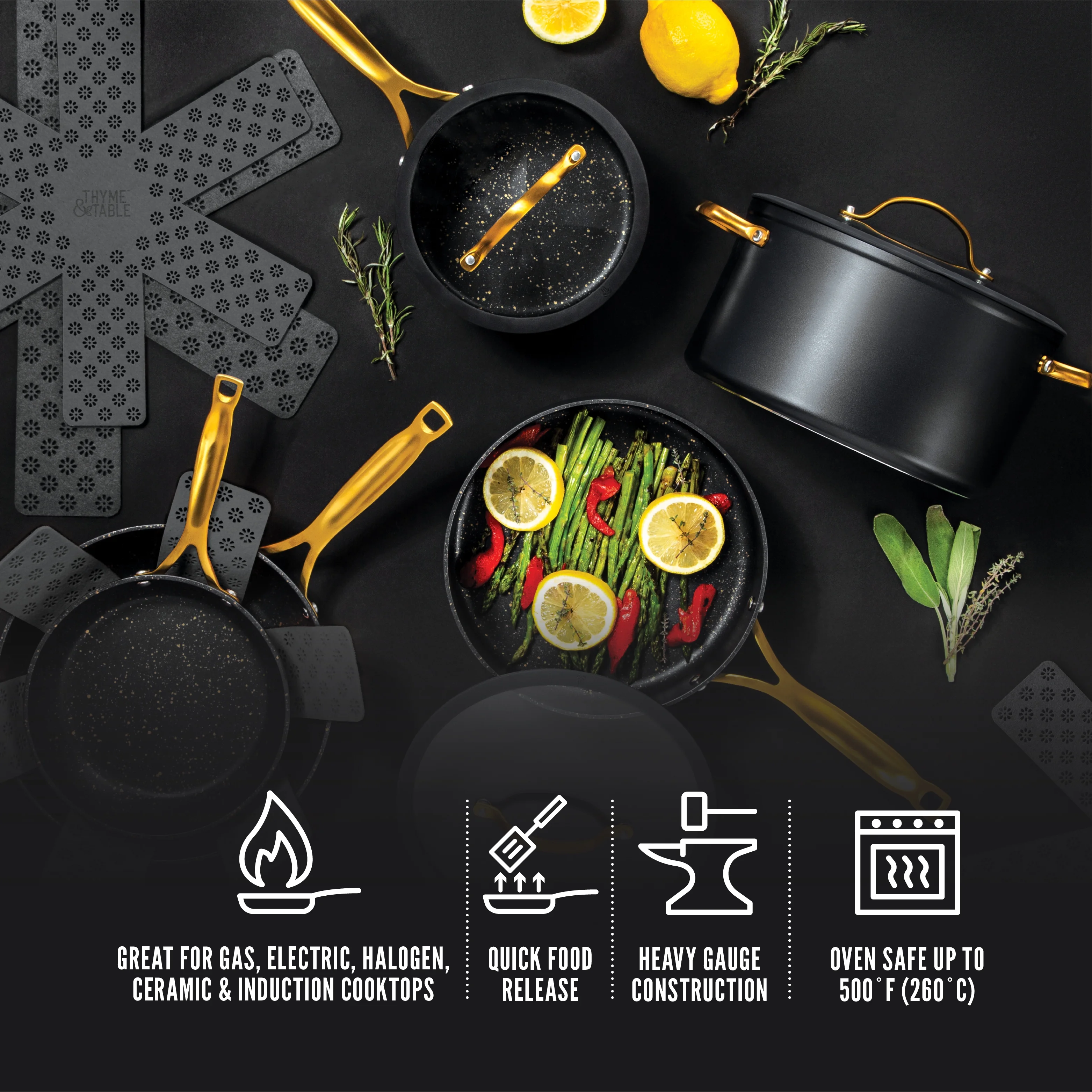 Thyme & Table 12-Piece Non-Stick Cookware Set - John Pierce Auto Care