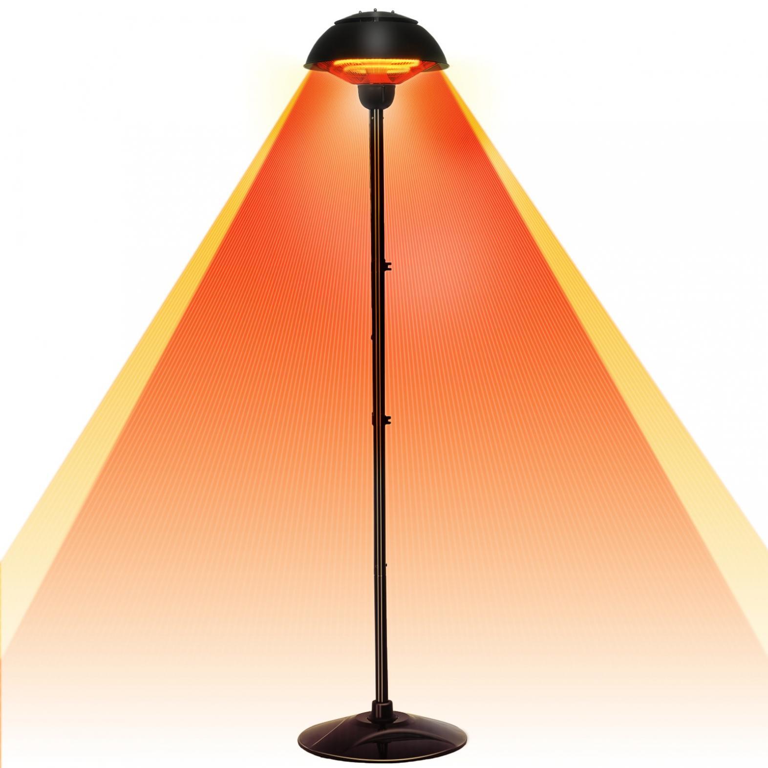 Patio Outdoor Freestanding Electric Patio Heater, Infrared Heater, Hammered Bronze Finished, Portable Heater suitable as a Balcony Heater, BBQ and Outdoor Party Heater - John Pierce Auto Care