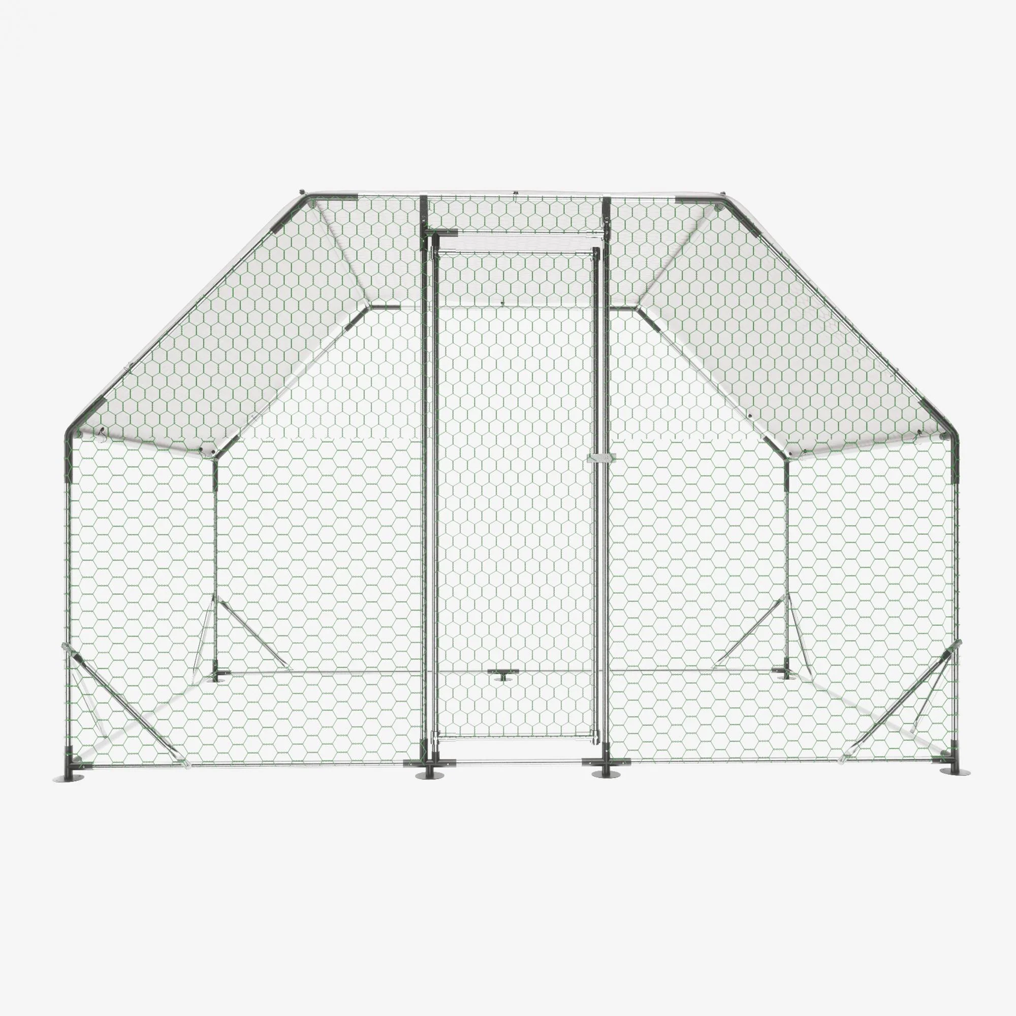 Large Chicken Coop for 6 8 Chickens, Seizeen Walk in Chicken Run with Waterproof, Galvanized Wire Poultry Hen Dog House Rabbits Hutch Duck Cage, 10FT - John Pierce Auto Care