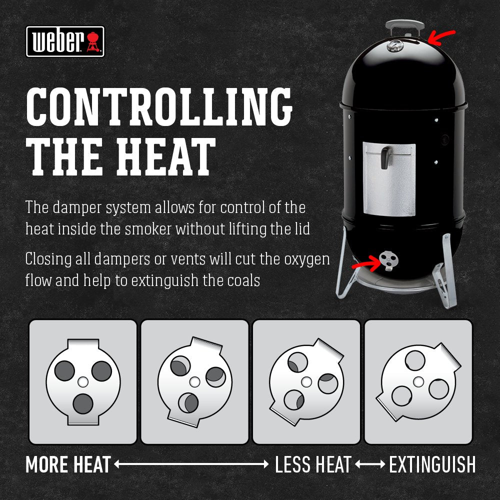 Weber Smokey Mountain Cooker Smoker (18.5 In.) - John Pierce Auto Care