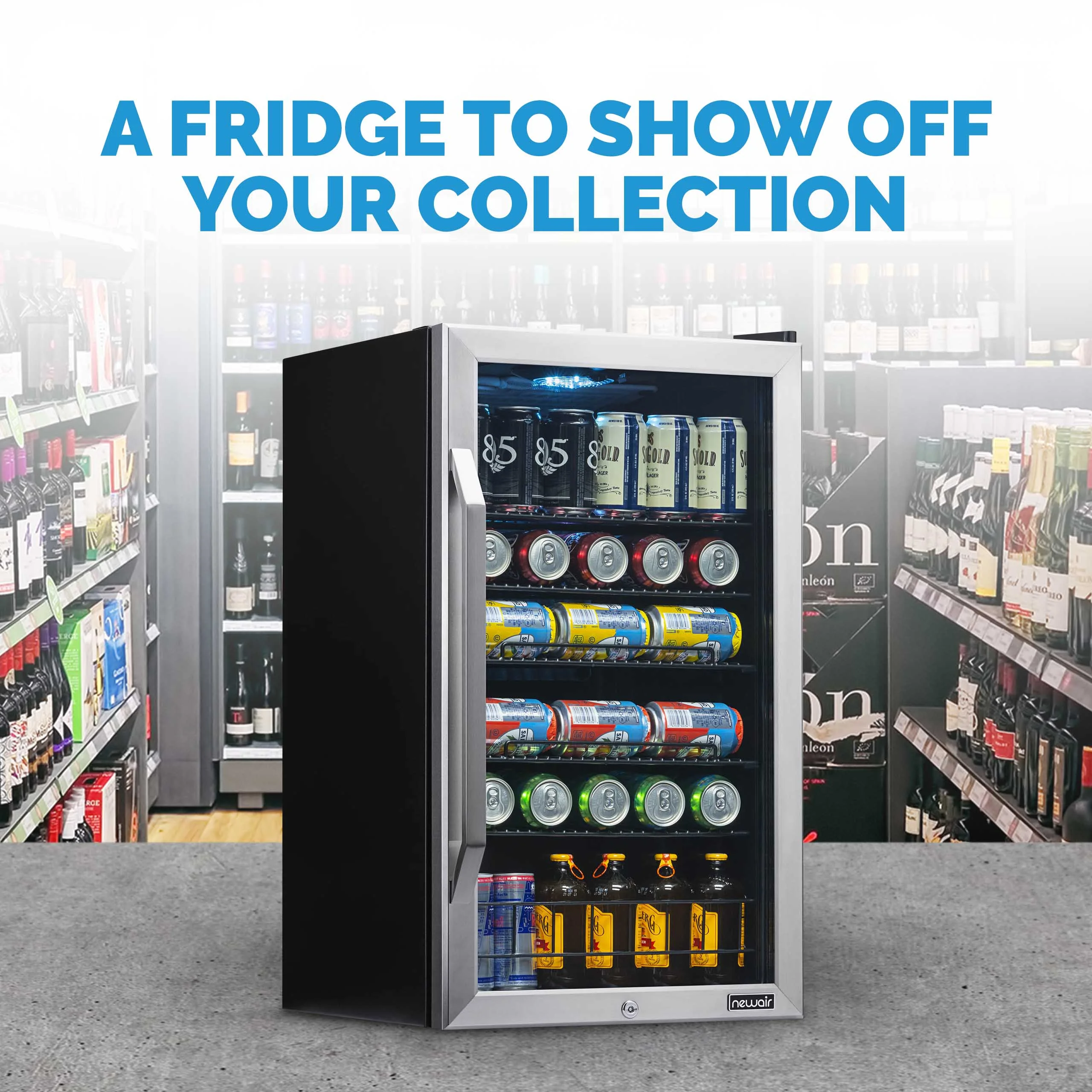 Newair 126-Can Beverage Refrigerator - John Pierce Auto Care