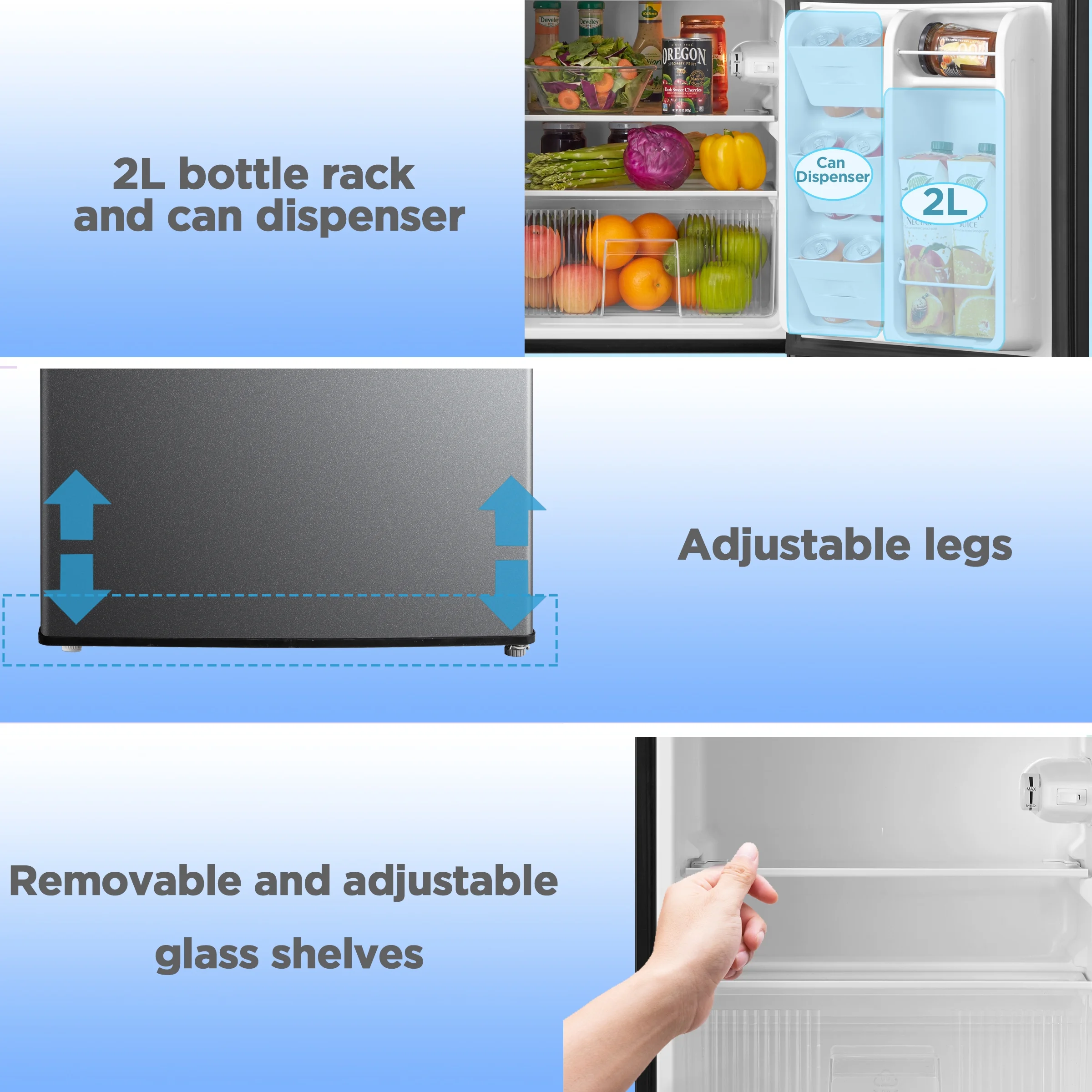 Arctic King 3.2 Cu. Ft. Mini Fridge, Stainless - John Pierce Auto Care