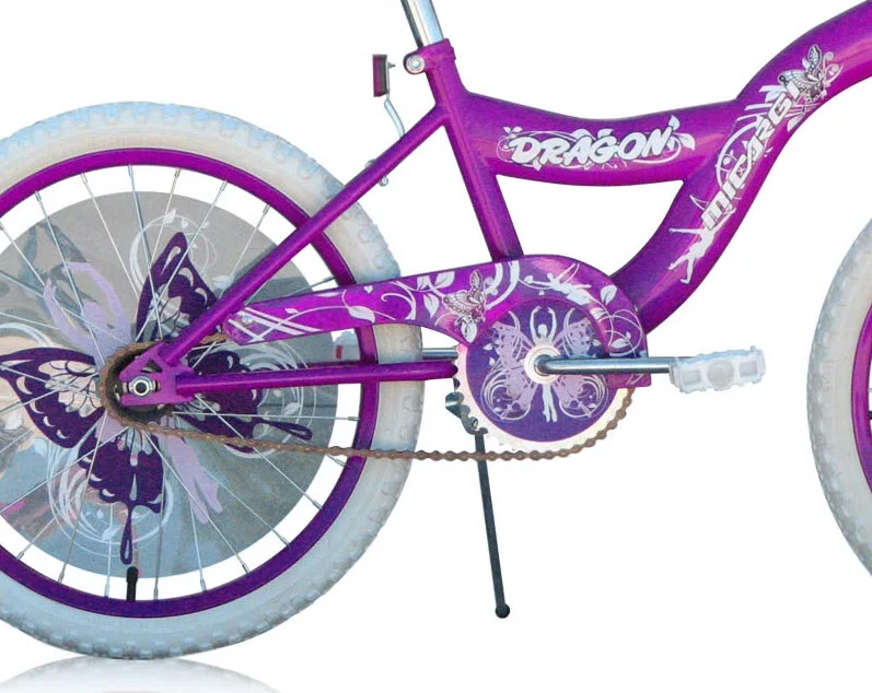 PlayWorld 20\u0026quot; BMX S Type Frame Bicycle Coaster Brake One Piece Crank Purple Rims White Tire Kid\u0026#039;s Bike   Purple - John Pierce Auto Care