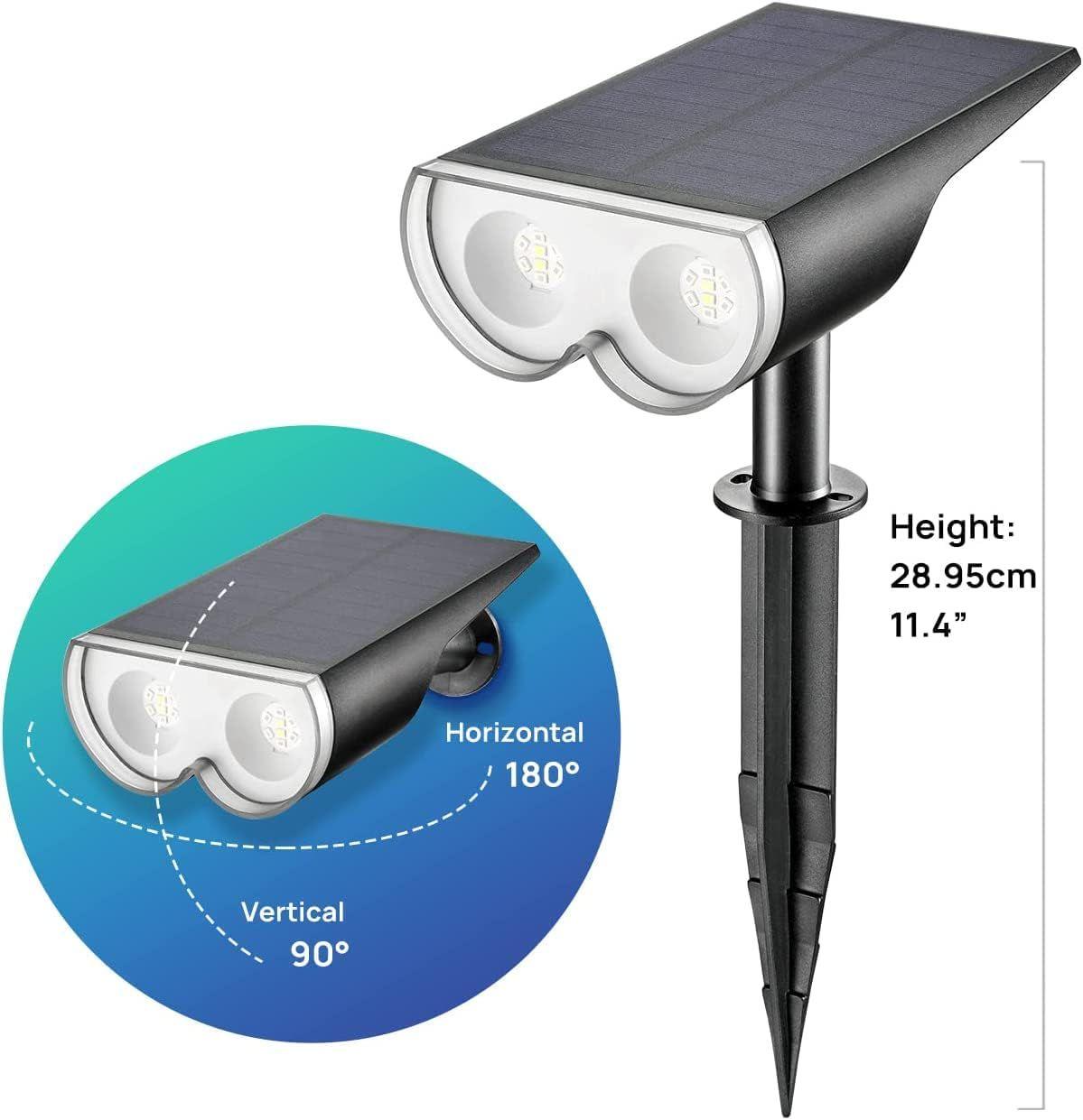 StarRay Solar Spot Lights Outdoor Color Changing, IP67 Solar Lights Outdoor Waterproof, Halloween Decorations 16 LEDs Multicolor Solar Landscape Spotlights for Pathway, Patio, Fence, 4 Pack - John Pierce Auto Care