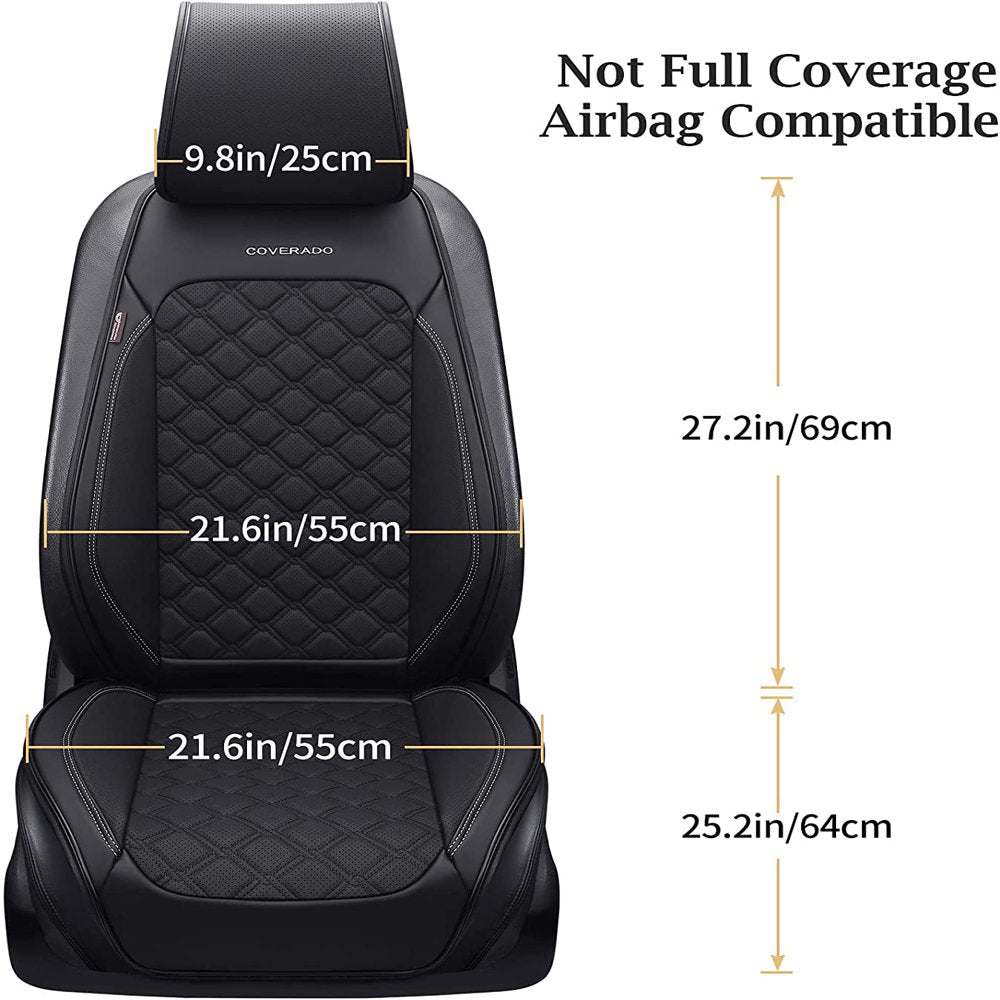 Coverado Front Seat Covers, Waterproof Leatheratte Car Seat Protector 2 Pieces - John Pierce Auto Care