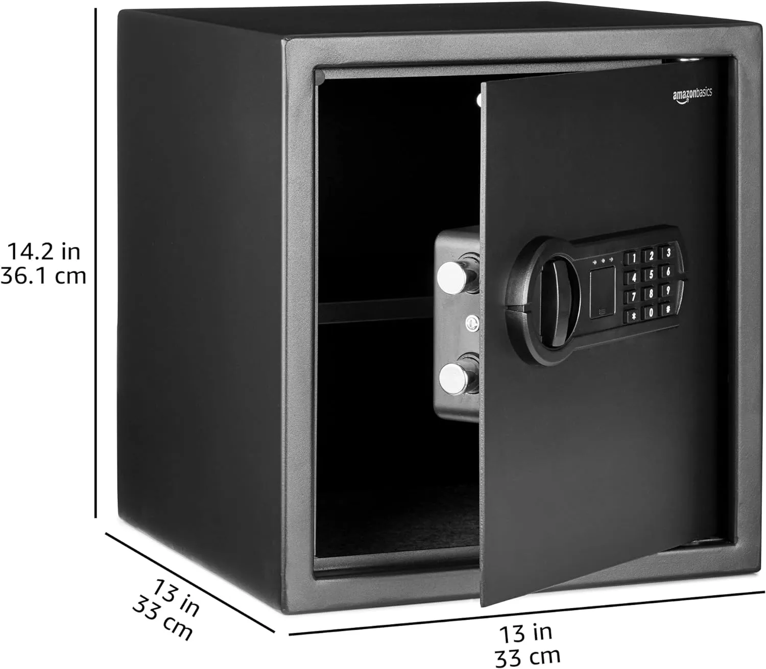 Steel home safety electronic safe, programmable keyboard lock, safety file, 1.8 cubic feet, black - John Pierce Auto Care
