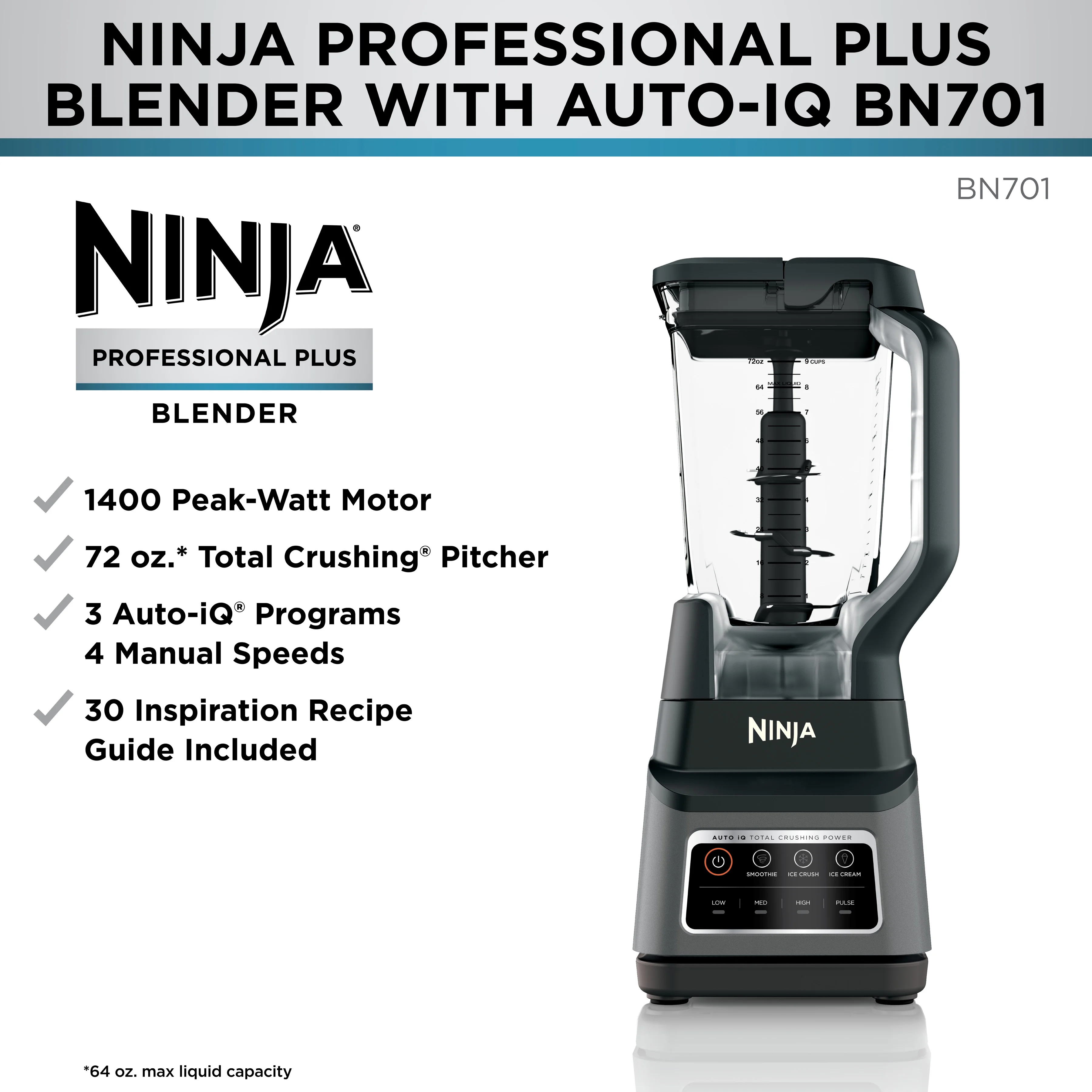 Ninja Professional Plus Blender with Auto-iQ, 1400W - John Pierce Auto Care