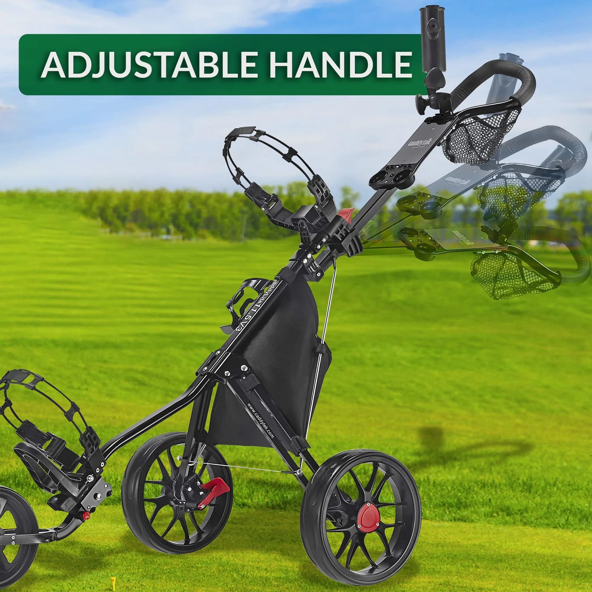 CaddyTek CaddyLite 11.5 V3 Golf Push Cart - John Pierce Auto Care