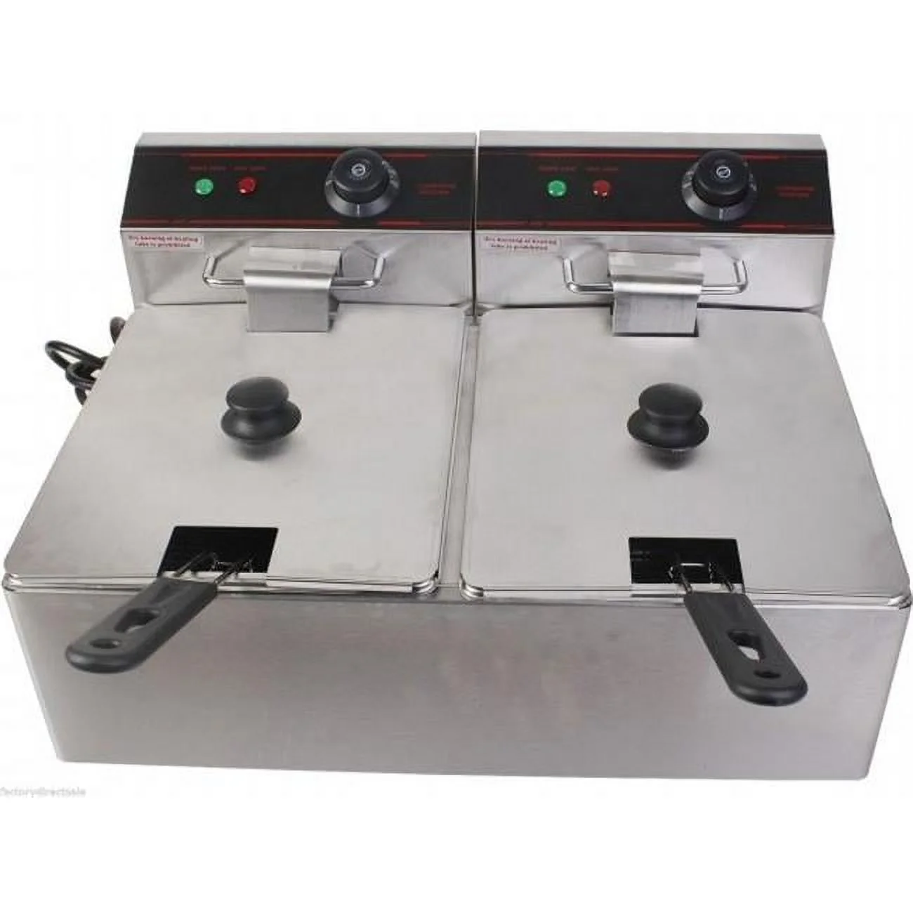 CB15401 Deep Fryer 5000 watt Electric Countertop Dual Tank Stainless Commercial Restaurant - John Pierce Auto Care