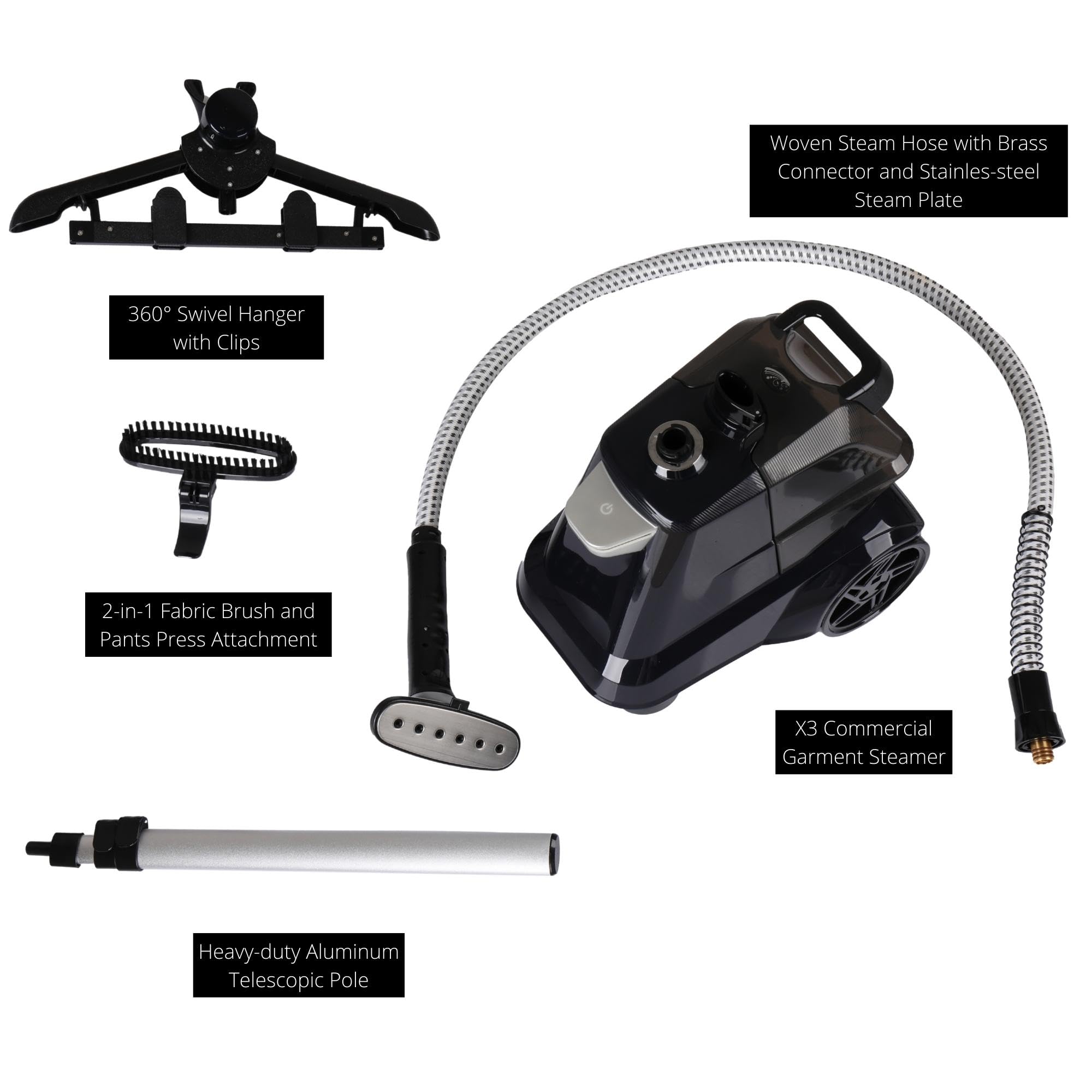 SALAV Commercial Full Size Garment Steamer with Foot Pedals and Extra Large 3L Water Tank - John Pierce Auto Care