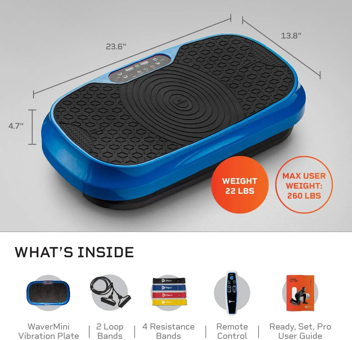 LifePro Waver Mini Vibration Plate   Whole Body Vibration Platform Exercise Machine   Home \u0026amp; Travel Workout Equipment for Weight Loss, Toning \u0026amp; Wellness   Max User Weight 260lbs - John Pierce Auto Care