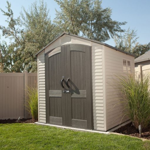 7 ft. W x 7 ft. D Plastic Storage Shed - John Pierce Auto Care