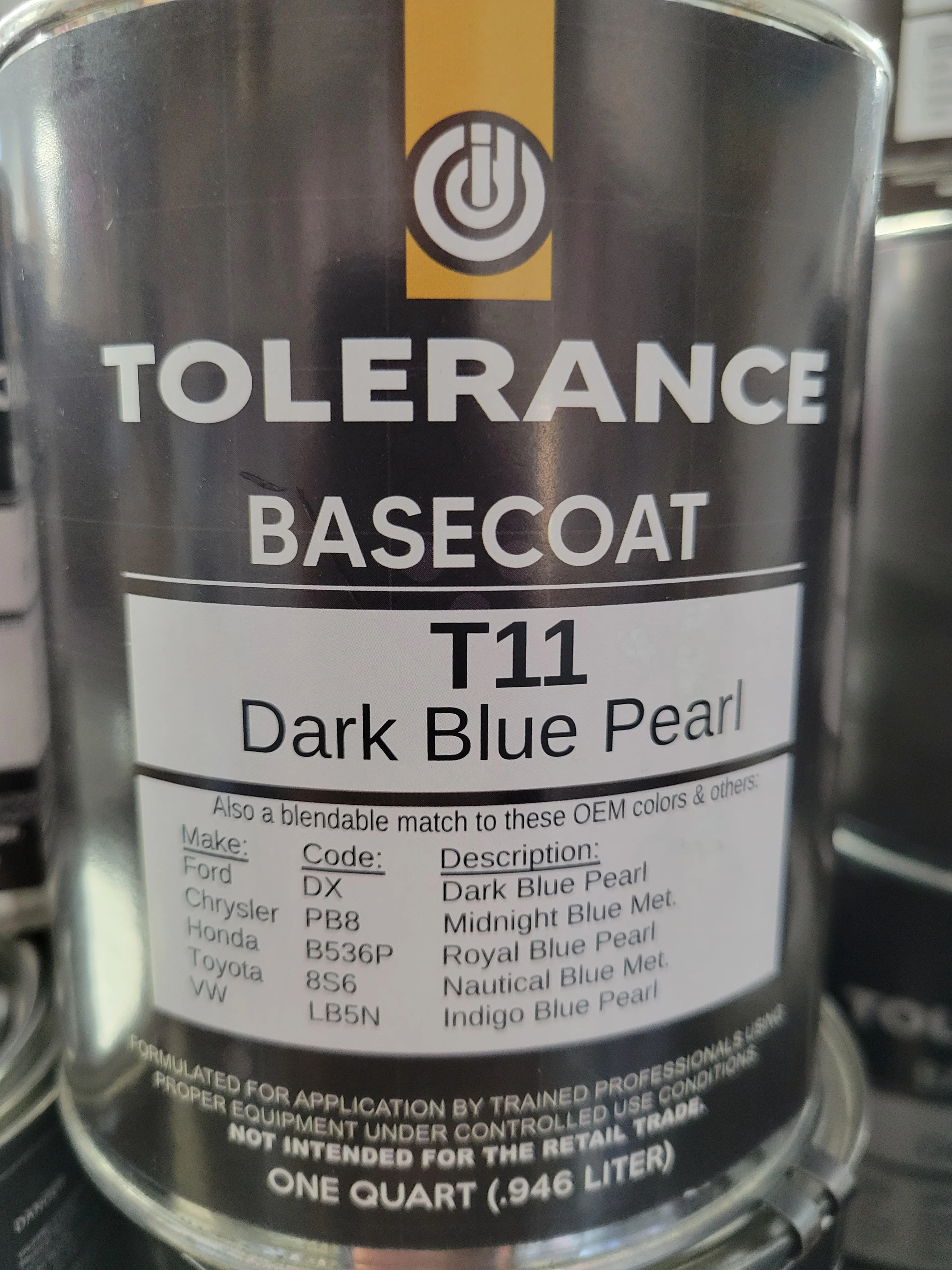 Ford code DX Dark Blue Pearl base coat QT mix 1 to 1 T11 - John Pierce Auto Care
